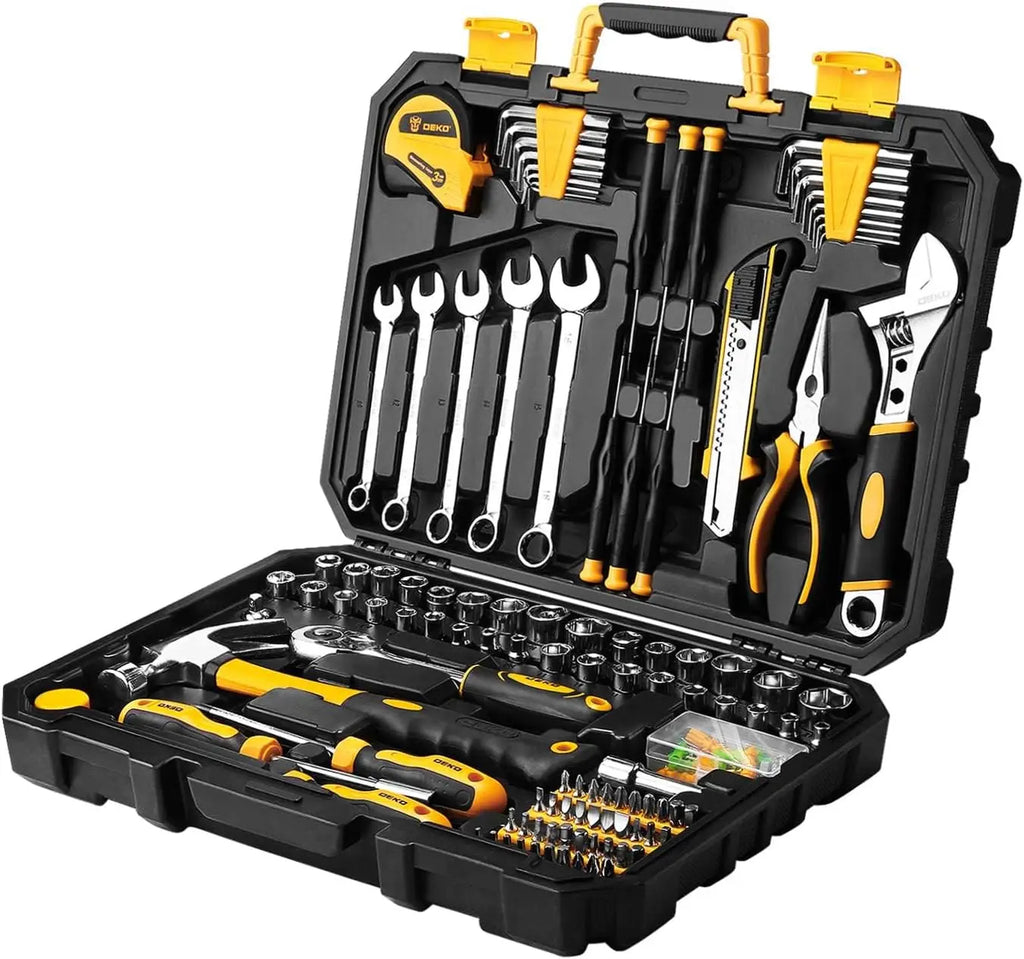 158 Piece Tool Set - General Household Hand Tool Kit, Auto Repair Tool Set with Plastic Toolbox Storage Case