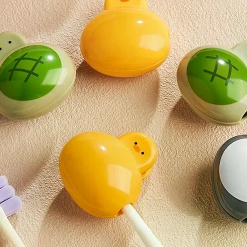 Portable Toothbrush Head Cover Dustproof Protective Cap Plastic Clip For Household Travel Bathroom