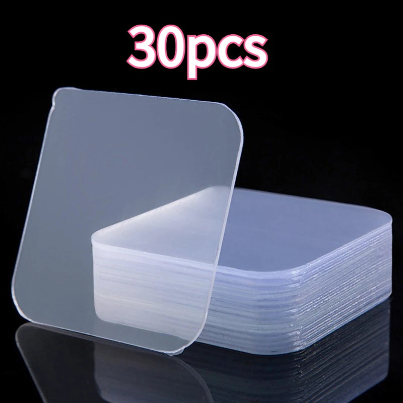Square Transparent Double-Sided Tape - Strong, Removable & Waterproof Adhesive for Wall HooksHalloweenandChristmasDecoration