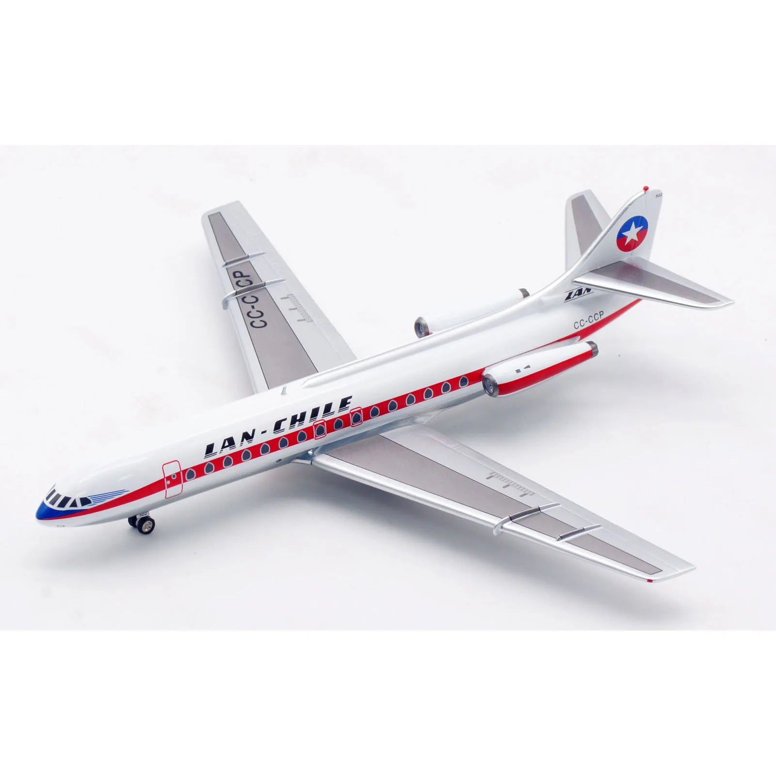 IF210LA1023P Alloy Collectible Plane Gift INFLIGHT 1:200 Lan Chile Sud SE-210 Caravelle III Diecast Aircraft Jet Model CC-CCP
