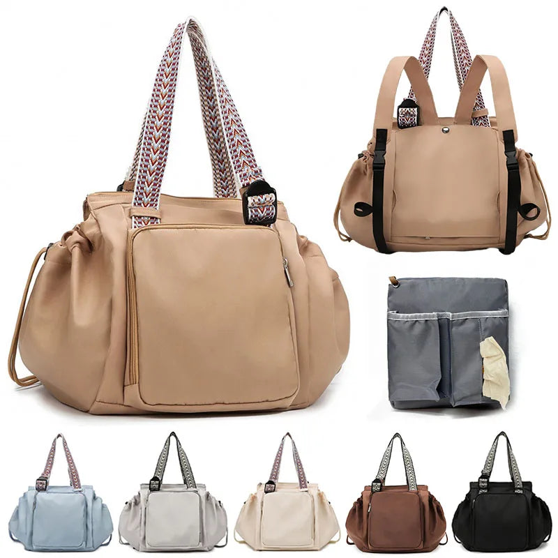 3-in-1 Mommy Bag Baby Diaper Bags Multifunctional Women's Tote Backpack Travel Duffel Airport Bags Foldable Gym Bag