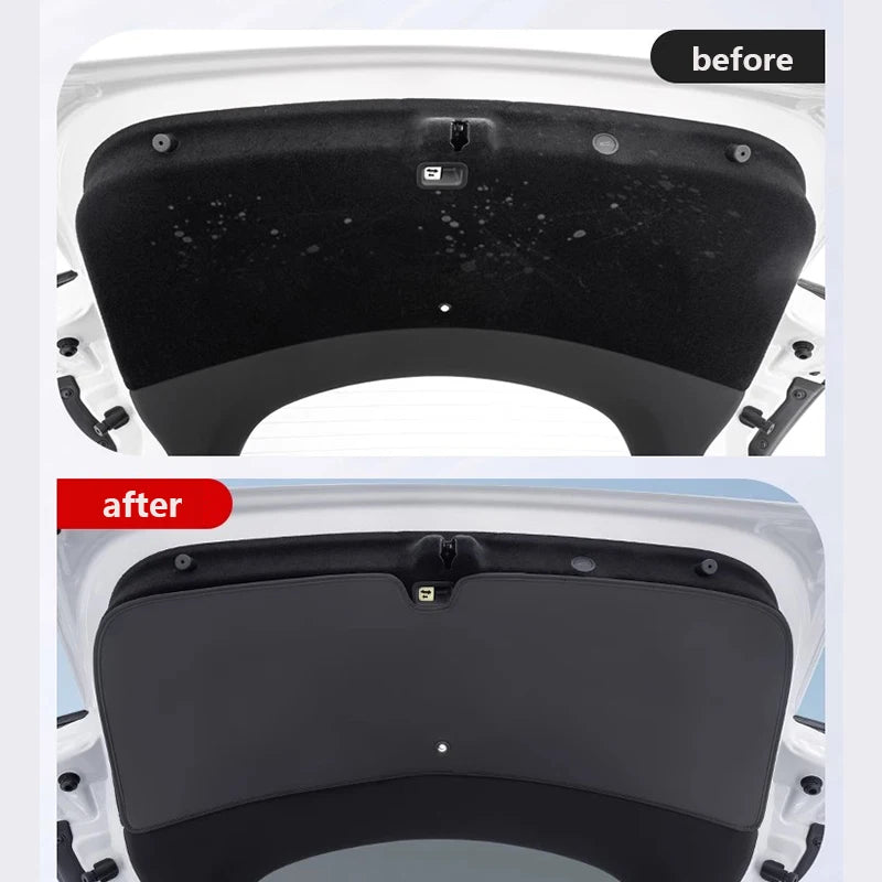 For Tesla Model Y Juniper Trunk Tailgate Guard Pad Leather Trunk Cargo Liner Backplate Protective Anti-dirty Pad Car Accessories