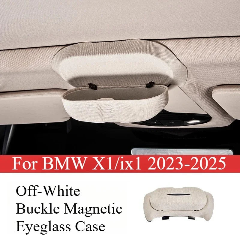 For BMW X1/ix1 2023-2025 Car Glasses Case Sun Visor Storage Box Sunglasses Clip Car Products Car Interior Storage Accessories