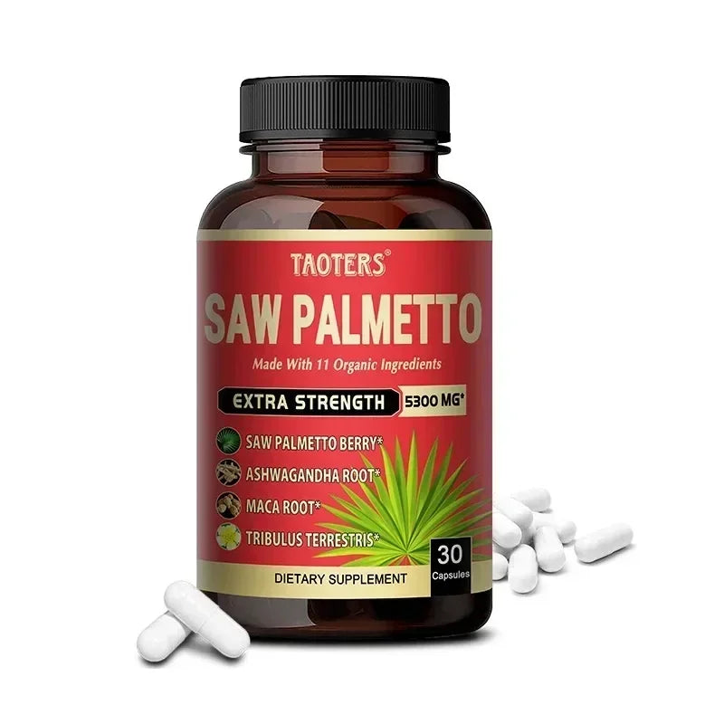 Saw Palmetto Supplement 5300 Mg - with 11 Organic Ingredients - for Urinary Tract and Prostate Health