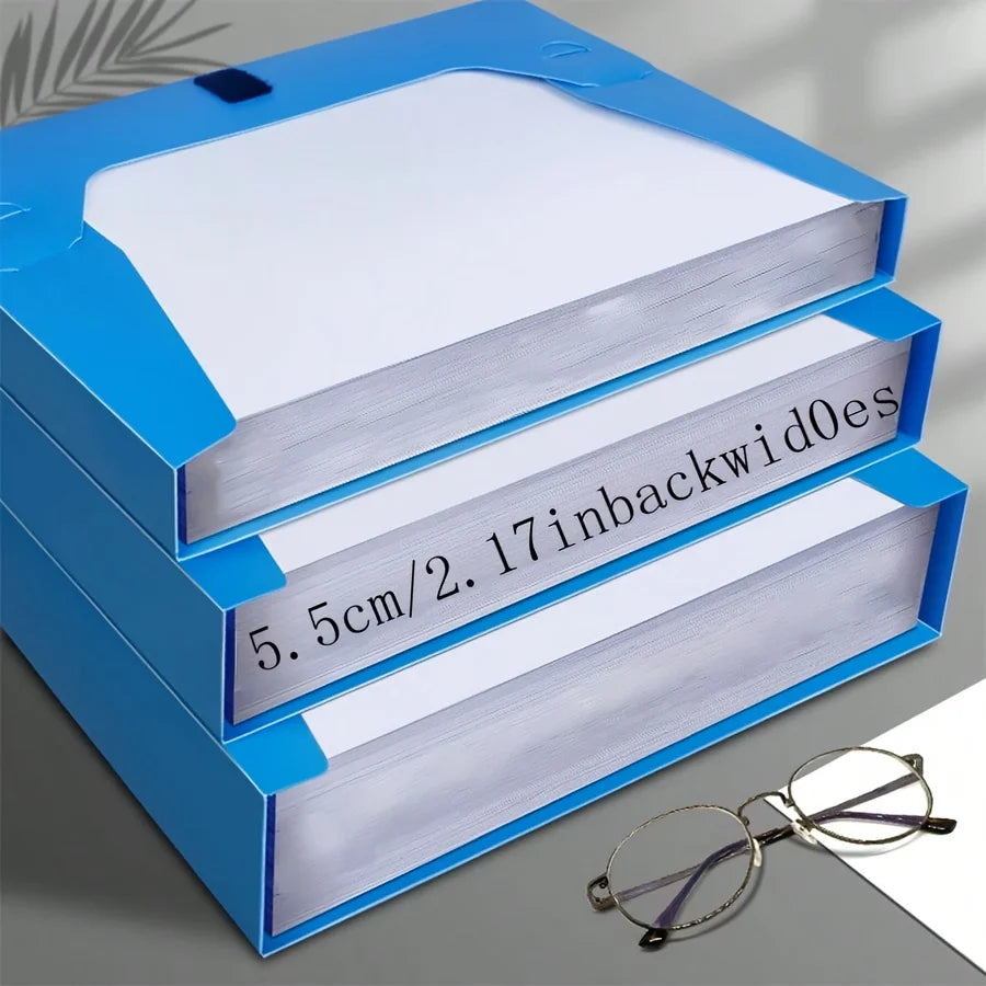 1pcs Foldable A4 File Folders, Large Capacity PP Document Storage Boxes, Suitable for Office, School, Back to School Season