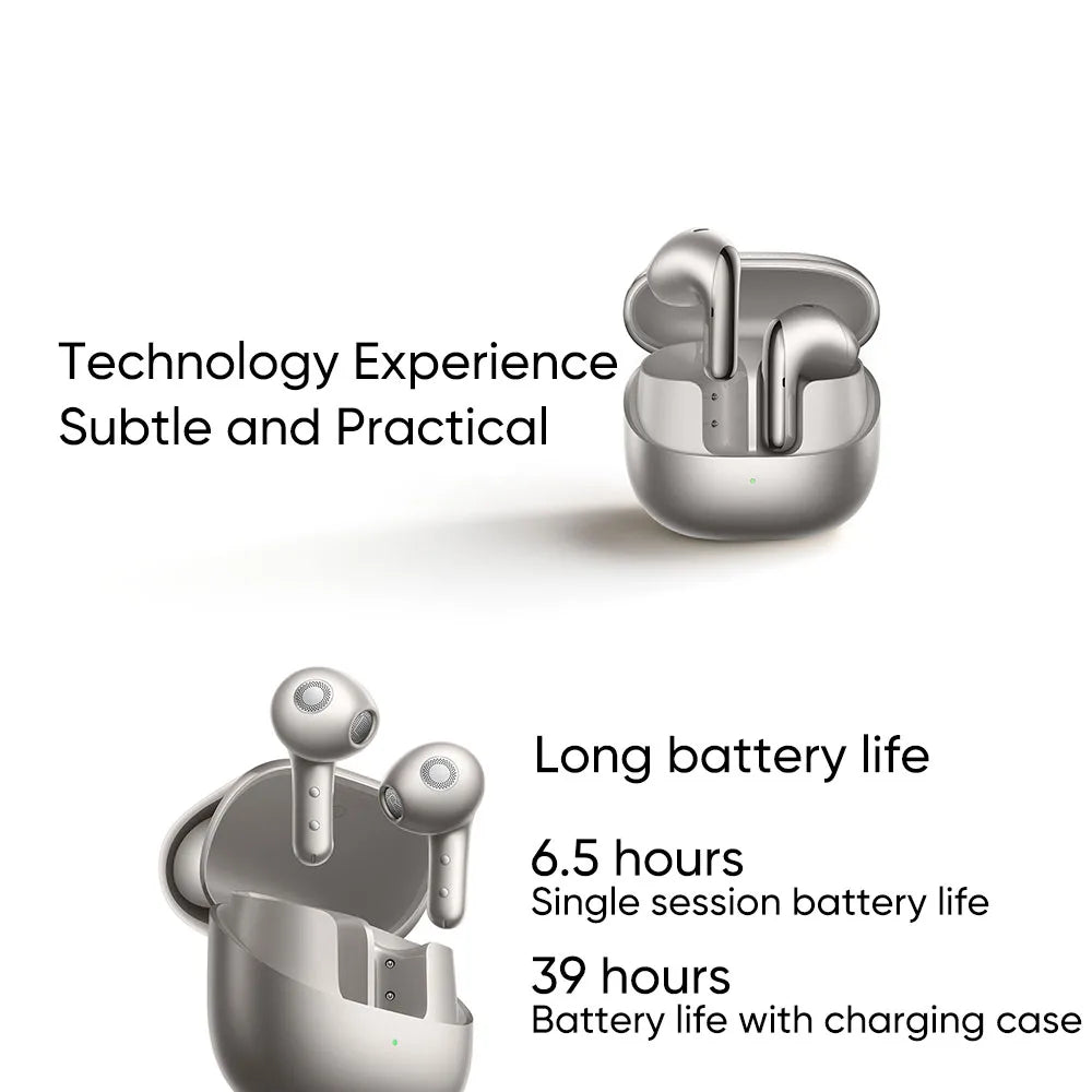 Global Version Xiaomi Buds 5 TWS Earphone Bluetooth 5.4 AI Active Noise Cancelling HiFi Earbuds Recording Voice Lossless Audio