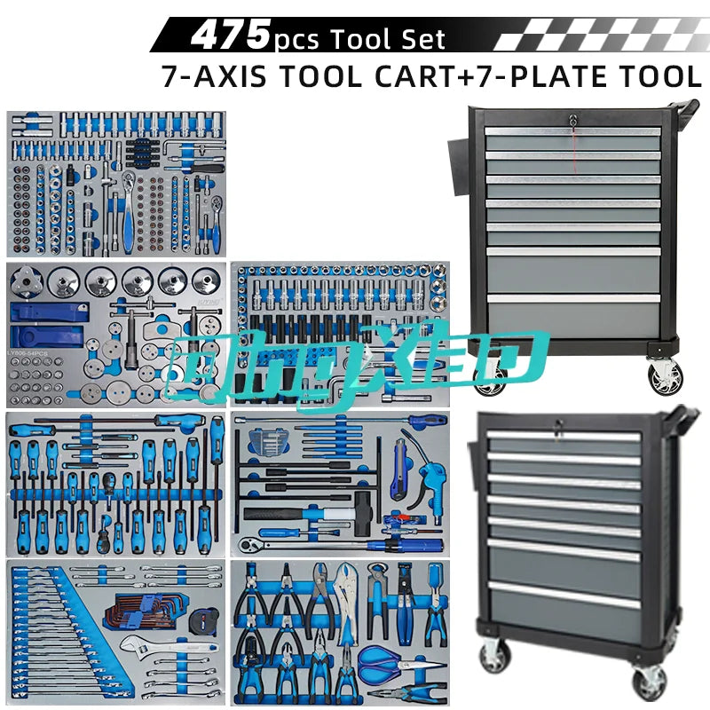 Universal Wheel Flexible Mobile Large Capacity Garage Workshop Storage Tool Trolley Tool Cabinet Cart For Car Repairing Workshop