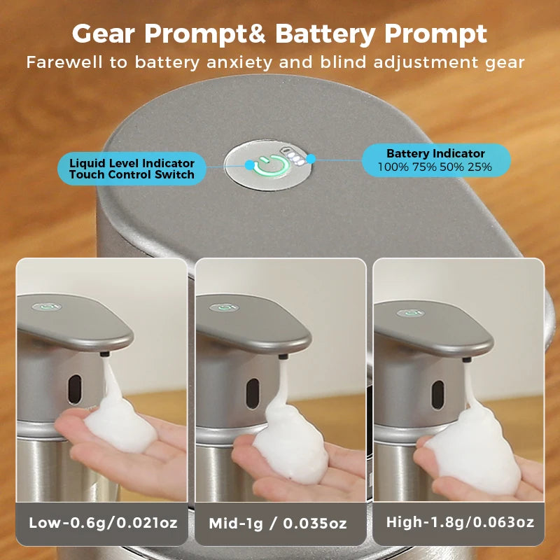 Automatic Soap Dispenser for Sensing Foam Hand Washing Machine - 480 ml Rechargeable Sensing Hand Washing Device