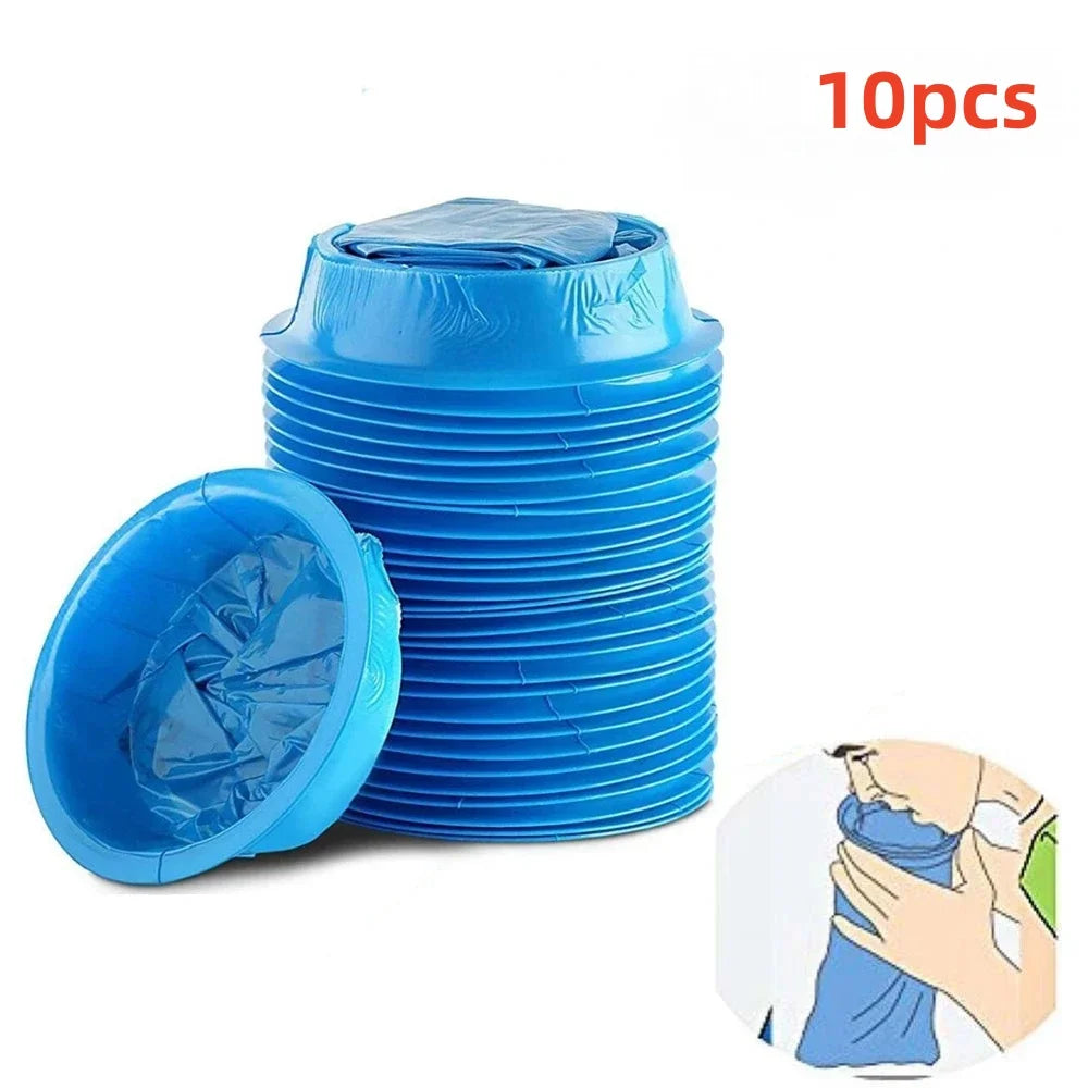 Disposable Vomit Bags 1000ml, 5/10/20 Pack Travel Motion Sickness Nausea Cleaning Bag, HDPE PE Eco-Friendly Plastic Car