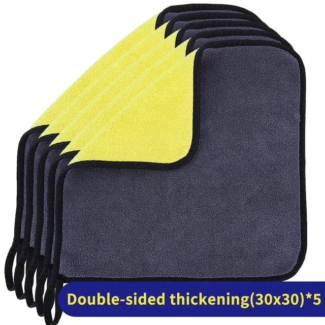 1/3/5Pcs Microfiber Towel Car Microfiber Wash Towel Microfiber Cleaning Cloth Car Wash Drying Towel Auto Detailing 30/40/60cm