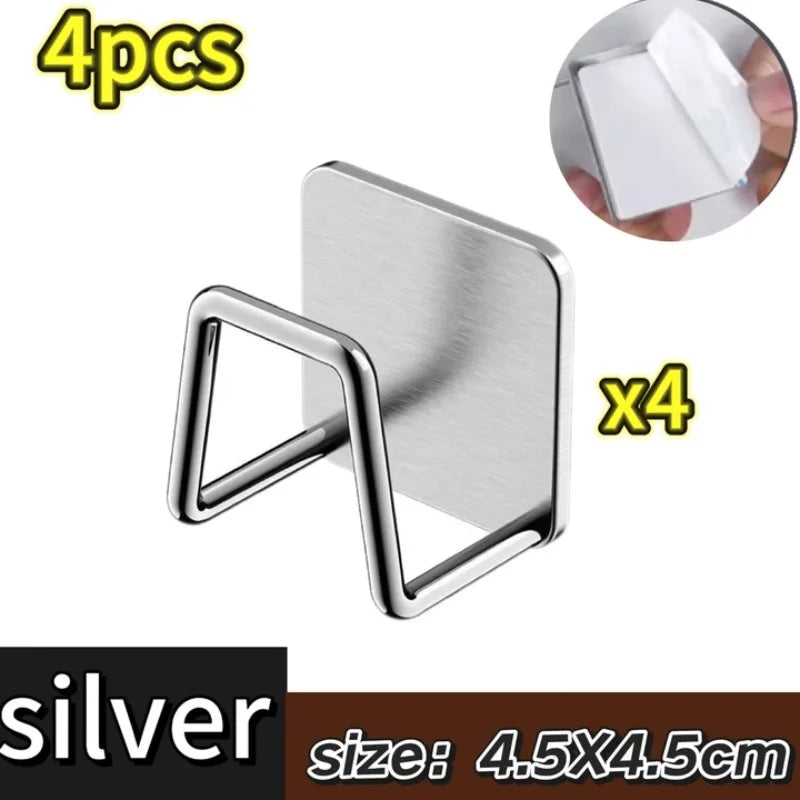Kitchen Sponges Holder Self Adhesive Sink Sponges Drain Drying Rack Stainless Steel Storage Holder Kitchen Accessories