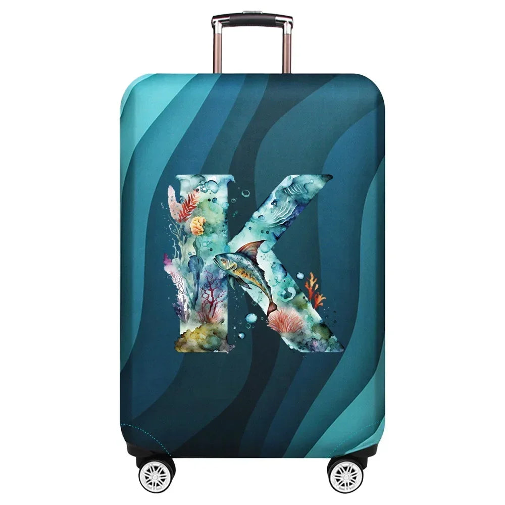 Elastic Fish Letter Series Luggage Protective Cover Suitable for 18-32 Inch Bag Suitcase Covers Trolley Cover Travel Accessories