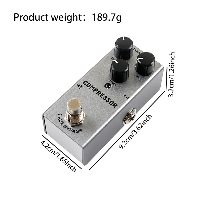 Compressor Pedal Electric Guitar Effect Pedals Mini Single Type DC 9V True Bypass Adjustable by Know
