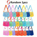 1pcs Mesh Beach Bags, Colorful Hollow Crossbody Bag, Toilet Bag, Adjustable Strap for Summer Daily Phone Storage Bag Bolsas