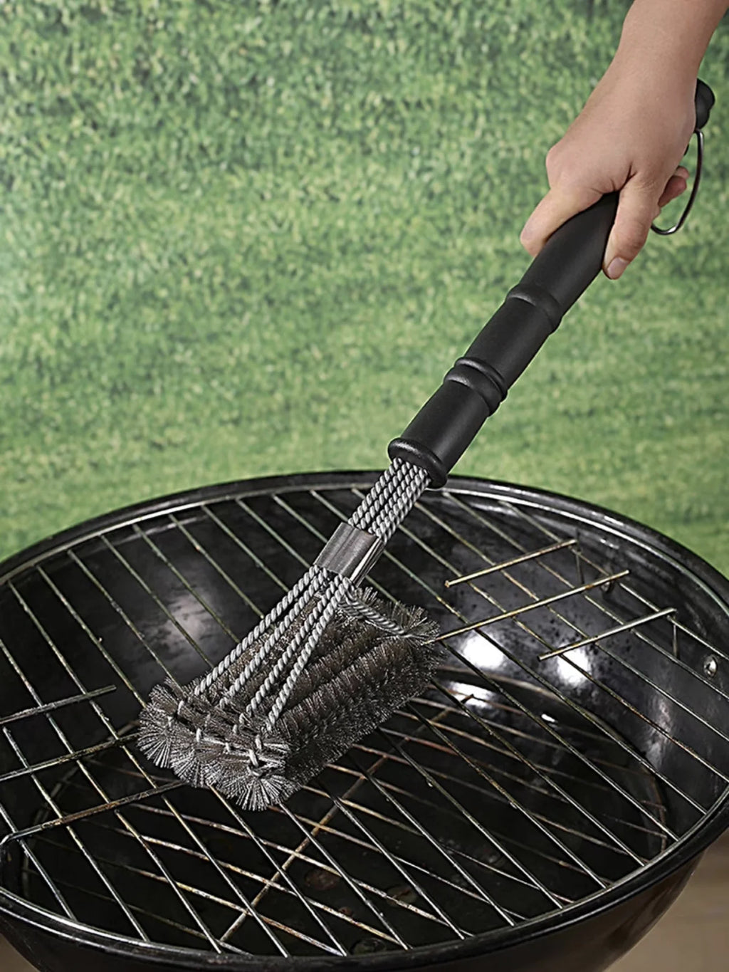 Grill Cleaning Brush BBQ Tool Grill Brush 3 Stainless Steel Brushes In 1 Cleanin Bbq Accessories Best Cleaner Barbecue