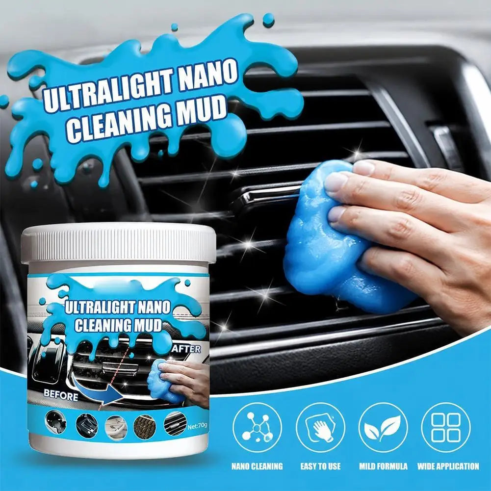 Nano Car Cleaning Gel Mud Universal Dust Remover Putty For Car Vents Cup Holders Computer Keyboard Household Gap Cleaning Tool