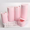 5 Pcs/Set Hydrating Makeup Dispensing Bottles Portable Lotions Shampoos Traveling Refillable Squeezed Empty Bottles