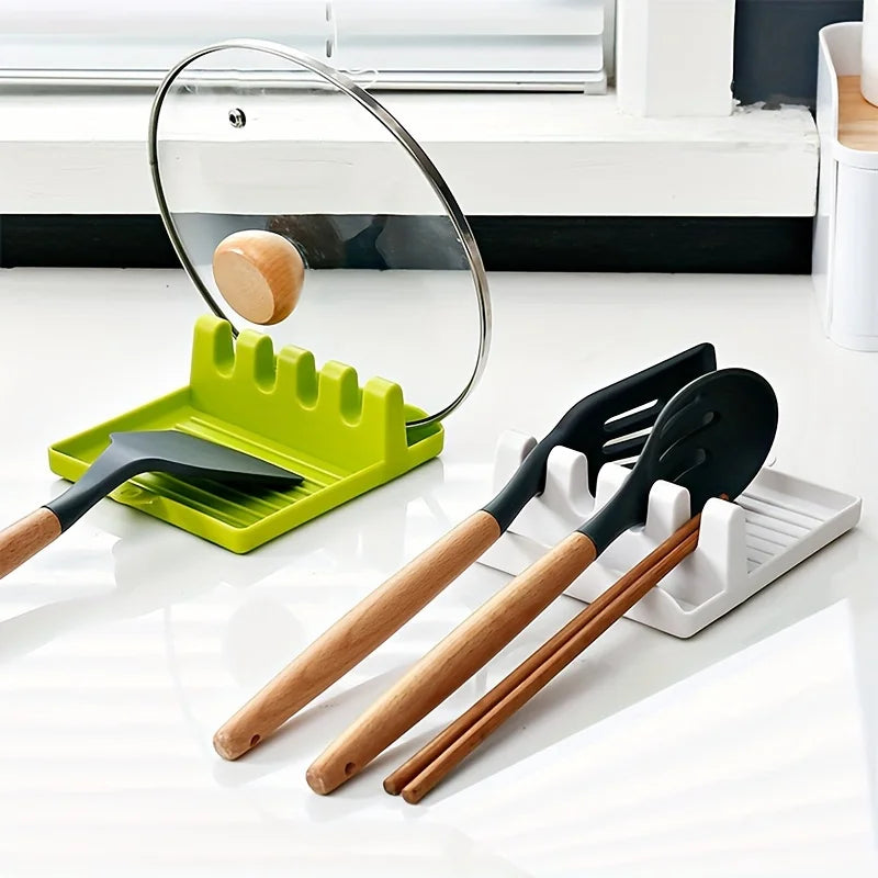 Silicone Utensil Holder, Cutlery Holder, Spoon Storage Rack, Suitable for Spatula, Long-handled Spoon, Fork, Put Pot Lid