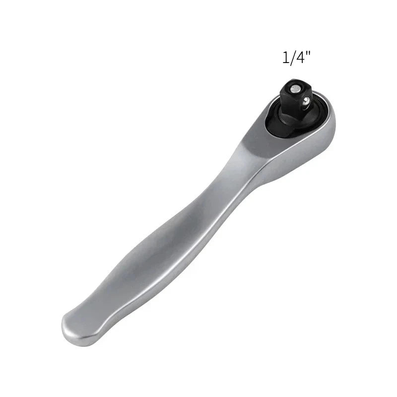 Mini 1/4 inch Double Ended Quick Socket Ratchet Wrench Socket Screwdriver Bit Driver Quick Release Ratchet Wrench Hand Tools