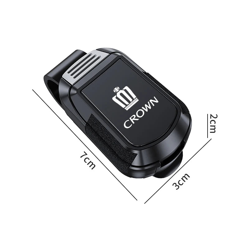 Car Sun Visor Glasses Clip Mirror Style Sunglasses Holder For Toyota Crown Hilux Aygo Yaris Ractis Corolla Camry CHR Car Gadgets