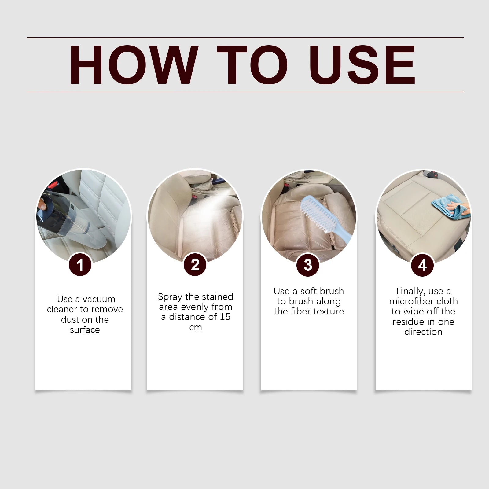 Car Interior Cleaning Spray Car Interior Stain Remover Cleaner Leather Seat Cleaner Multifunctional Car Interior Maintenance