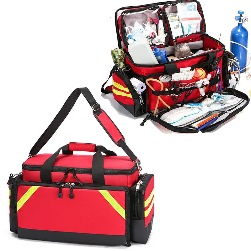Outdoor 1200D First Aid Kits Waterproof Large Capacity First Aid Shoulder Bag Tear Resistant Oxford Cloth Medical Emergency Kit