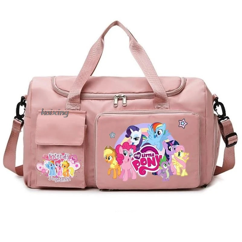 New My Little Pony Gym Bag Compartment Luggage Bag for Men Women Foldable Waterproof Lightweight Yoga Gym Sports Bag