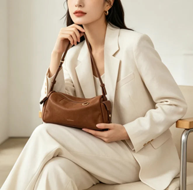New 2026 Simplified Leather Camera Bag Crossbody Shoulder Bag Soft Simple Style High Quality Leather Goods for Daily Use Handbag