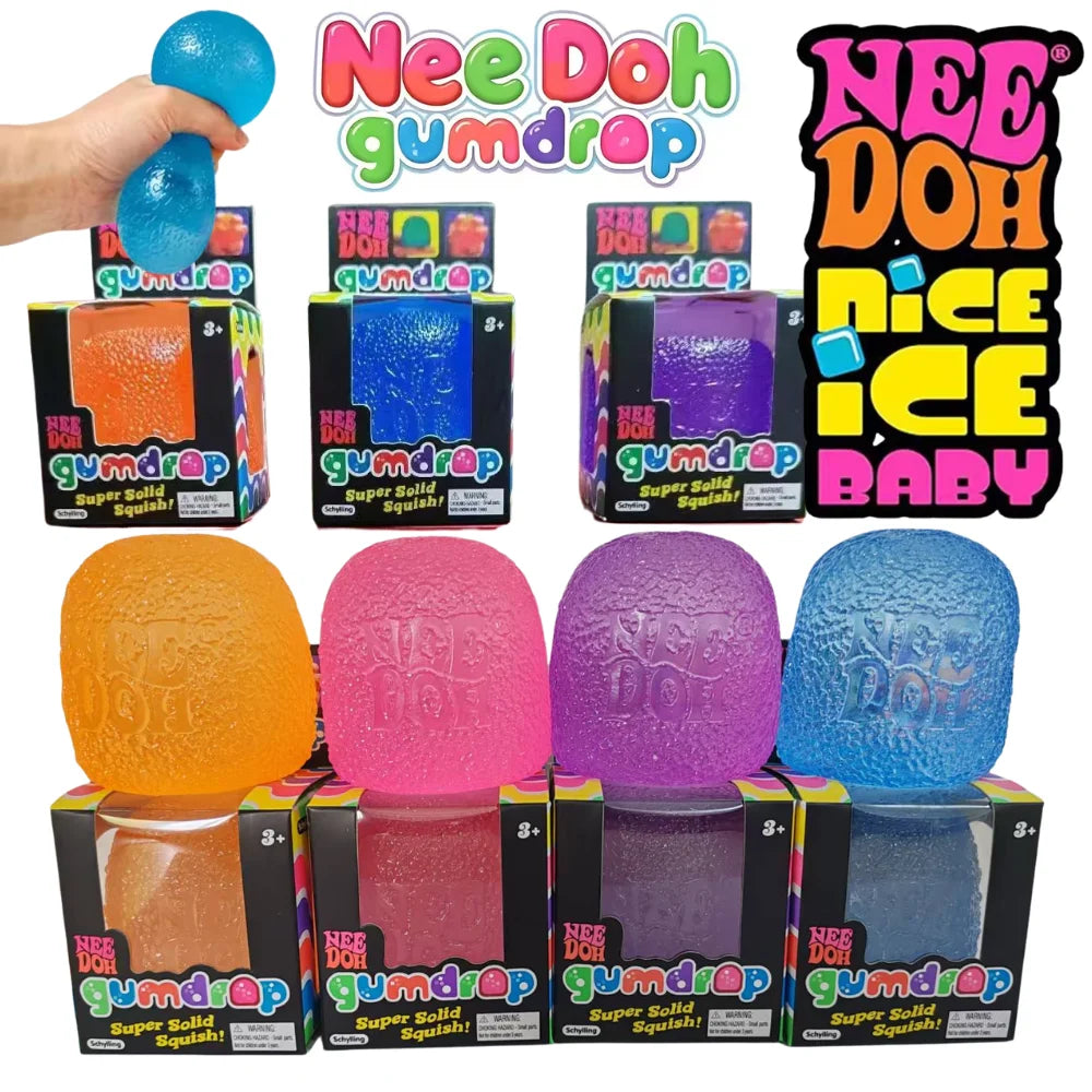 Needoh Squishy Candy Balls Sensory Toys Stress & Anxiety Relief Toys Soft,Skin Friendly,Durable Party Favors for Adult Kids Gift