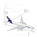 20cm Lufthansa B787 Airplane Model Toy Kit 1/300 Scale Diecast Metal plane Model with Stand for Collection and Display or Gift