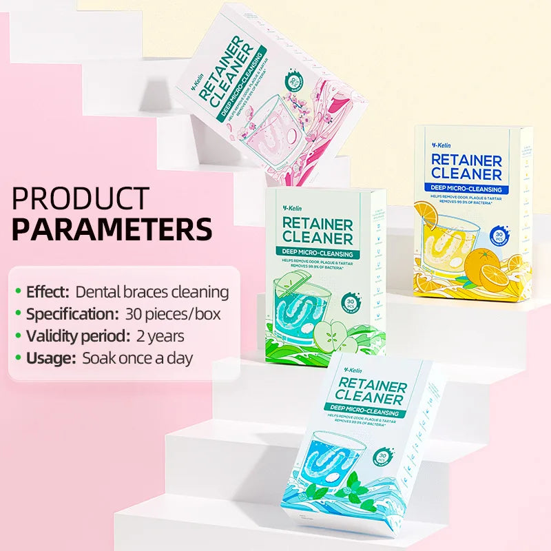 Orthodontic Holder Invisible Braces Cleaning Effervescent Tablets Corrective Cleaning Braces Destained Fruity Denture Cleaning