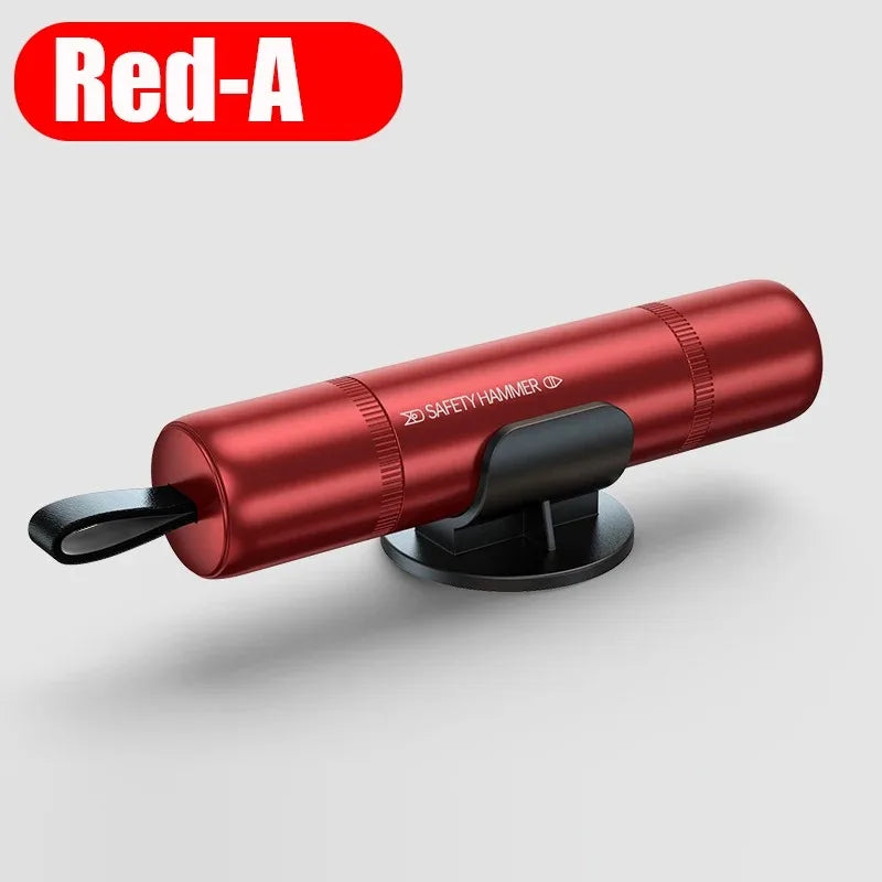 Aluminum Alloy Car Safety Rescue Hammer Automatic Seat Belt Cutter Window Breaker Emergency Rescue Tool