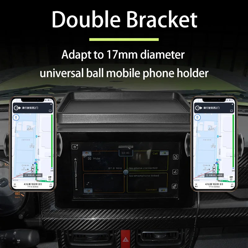 Car Center Console Wireless Charging Organize Tray Dashboard Storage Box for Suzuki Jimny JB64 JB74 Interior Accessories
