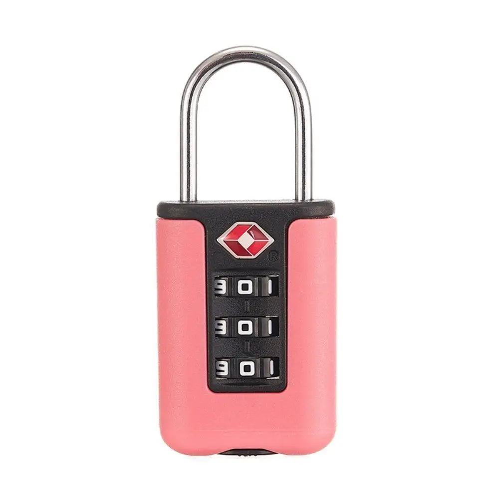 Durable TSA 3 Digit Combination Lock Anti-theft Security Customs Password Lock Contrast Color Padlock Travel Luggage Code Lock