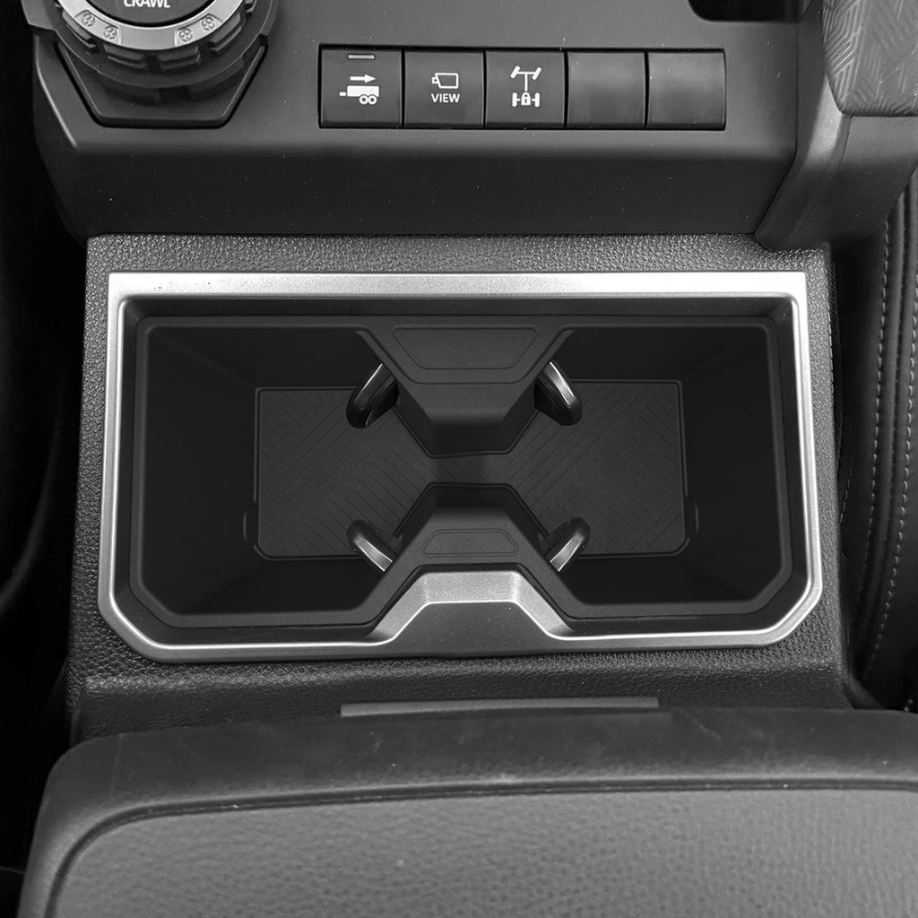 for Toyota 4Runner 2025 Central Console Water Cup Holder Anti-slip Drinks Storage Box Auto Interior Accessories Black