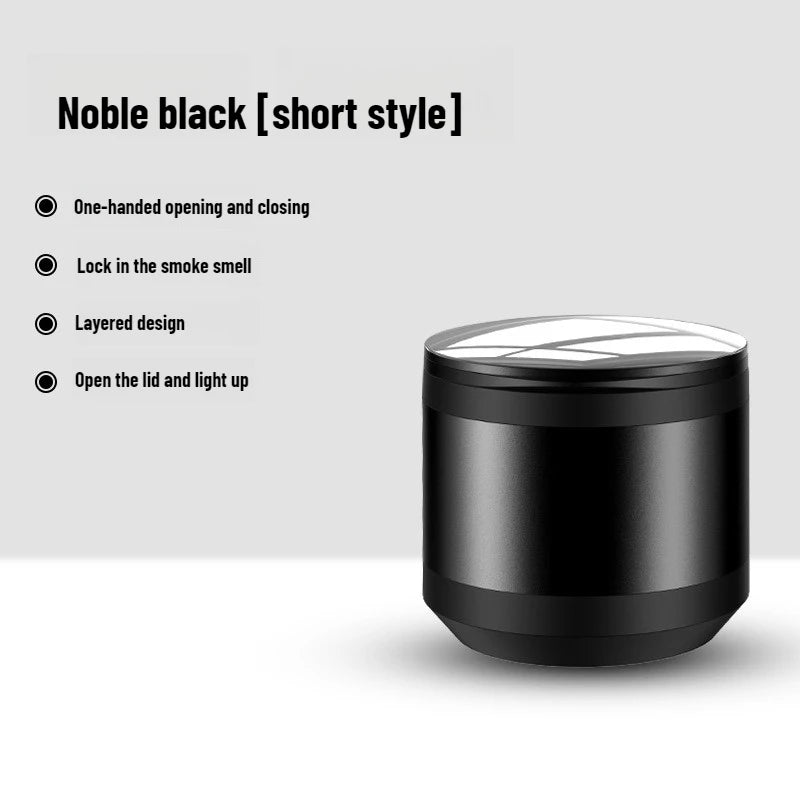 2025 New Portable Car LED Ashtray Universal Auto Ashtray Cigarette Ash Holders Cup Car Interior Decor Smokeless Auto Holder Box