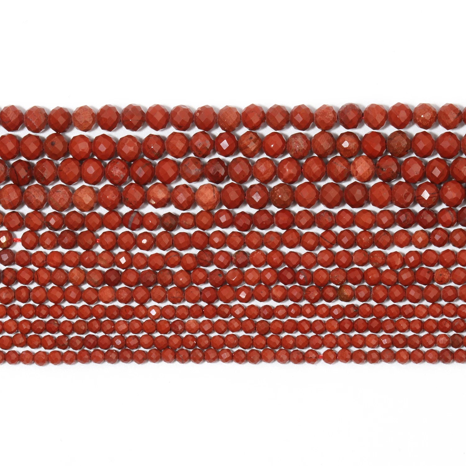 Natural Red Jasper 2mm 3mm 4mm Faceted Round Loose Spacer Beads Diy Bracelet Necklace Jewelry Making Handmade Crafts Accessories