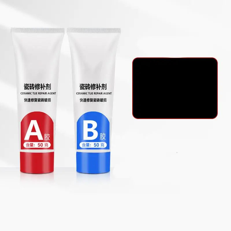 100g Tile Repair Agent AB Adhesive Ceramic Repair Glue Marble Floor Tile Toilet Washbasin Repair Glue Crack Repair Caulk Glue