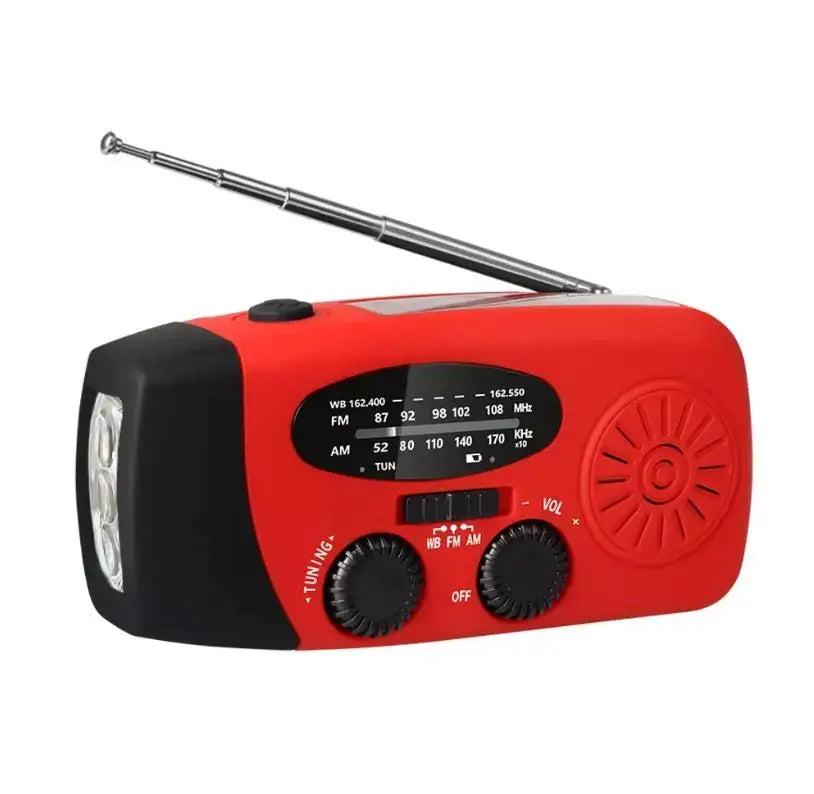 Hand Cranked Generator Power Bank Solar Weather Radio Outdoor Emergency Portable USB Interface Charging Suitable Outdoor Use