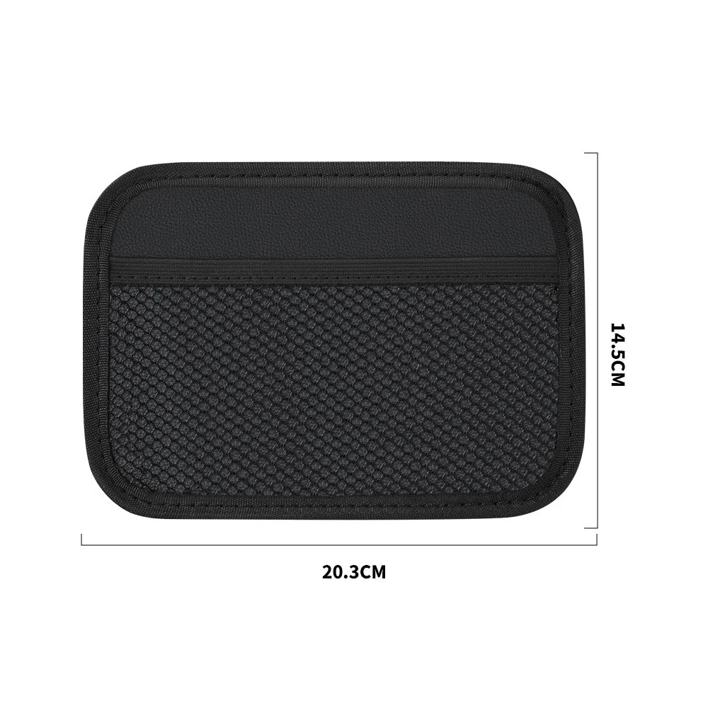 Car Leather Mesh Bag Oxford Fabric Storage Net Bags Car Interior Organizer Phones Coins Keys Storage Auto Stowing Tidying Tools