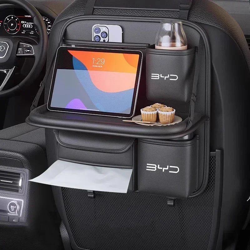 For BYD Seagyll V2l Dolphin mini Atto3 Dmi Car Seat Back Storage Small Table Board Car Storage Bag Storage Bag Tissue Box