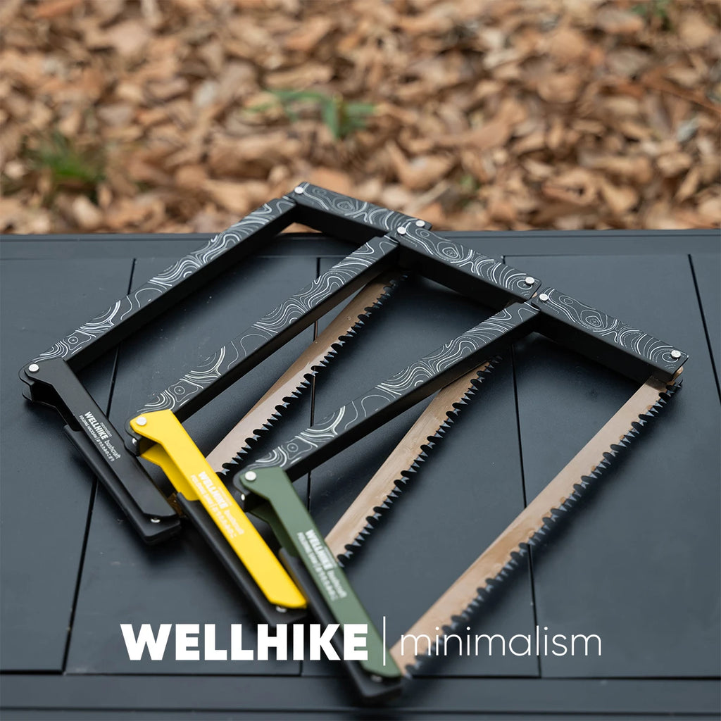 WELLHIKE Outdoor Bushcraft Folding Saw - Multi-Function Hand Saw, Fast-Cutting Steel Blade for Camping & Outdoor Wood Cutting