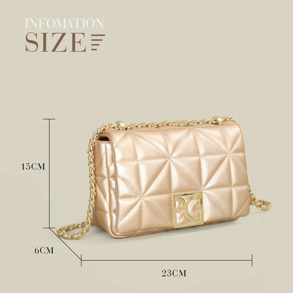 PG PATSY GARIS Women's Bag Luxury Lightweight Casual Bag Niche Brand New Design Portable Fashion Crossbody Bag Clearance Sale