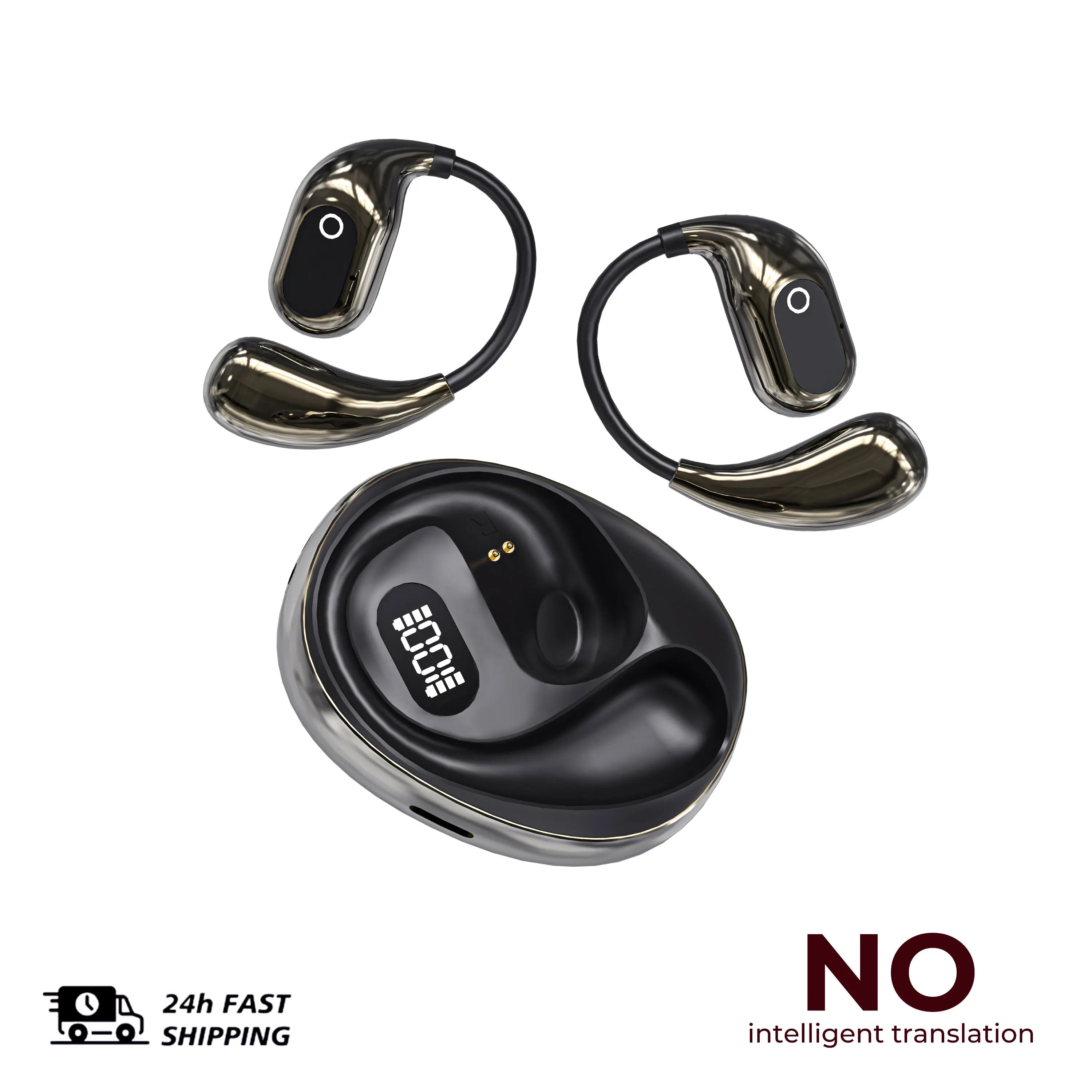 Ai Translator Headphones 144 Languages Wireless Real Time Translation Bluetooth Headset Waterproof Earbud For Business Travel
