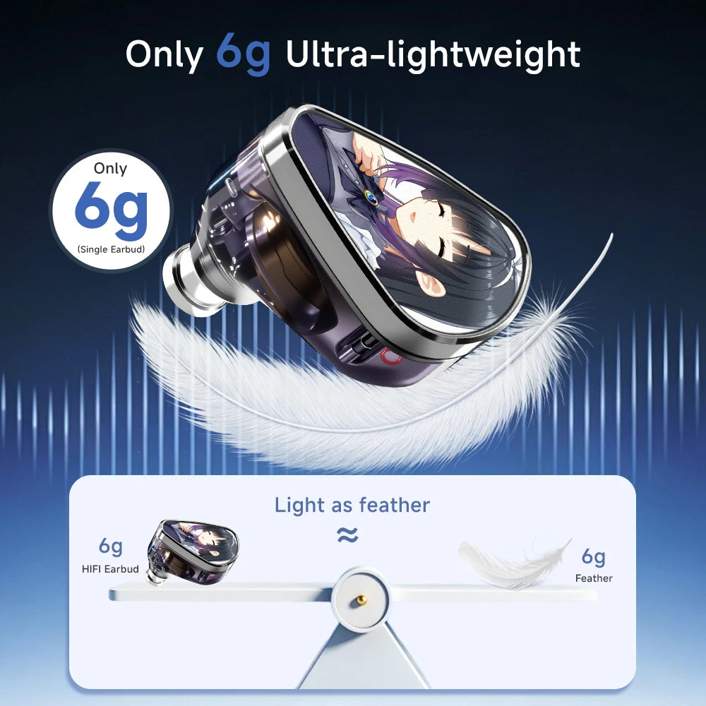 CVJ KIRA In Ear Monitors 10mm Dynamic Driver Earphones Strand Silver-Plated Braided HIFI IEM Cable 3.5MM/4.4MM/Type-c Optional
