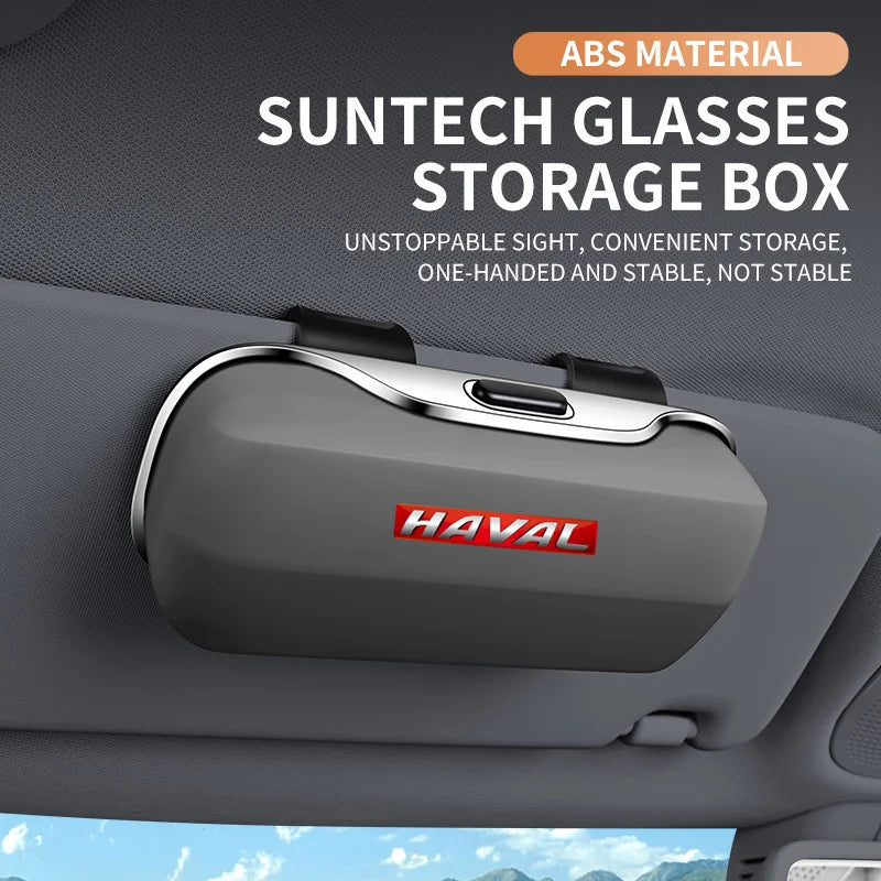 GWM HAVAL H6 H7 H9 Jolion GT Dargo F7 F7X HEV MAX Accessories Car Visor Sunglasses Car Glasses Case Glasses Holder Clip Box