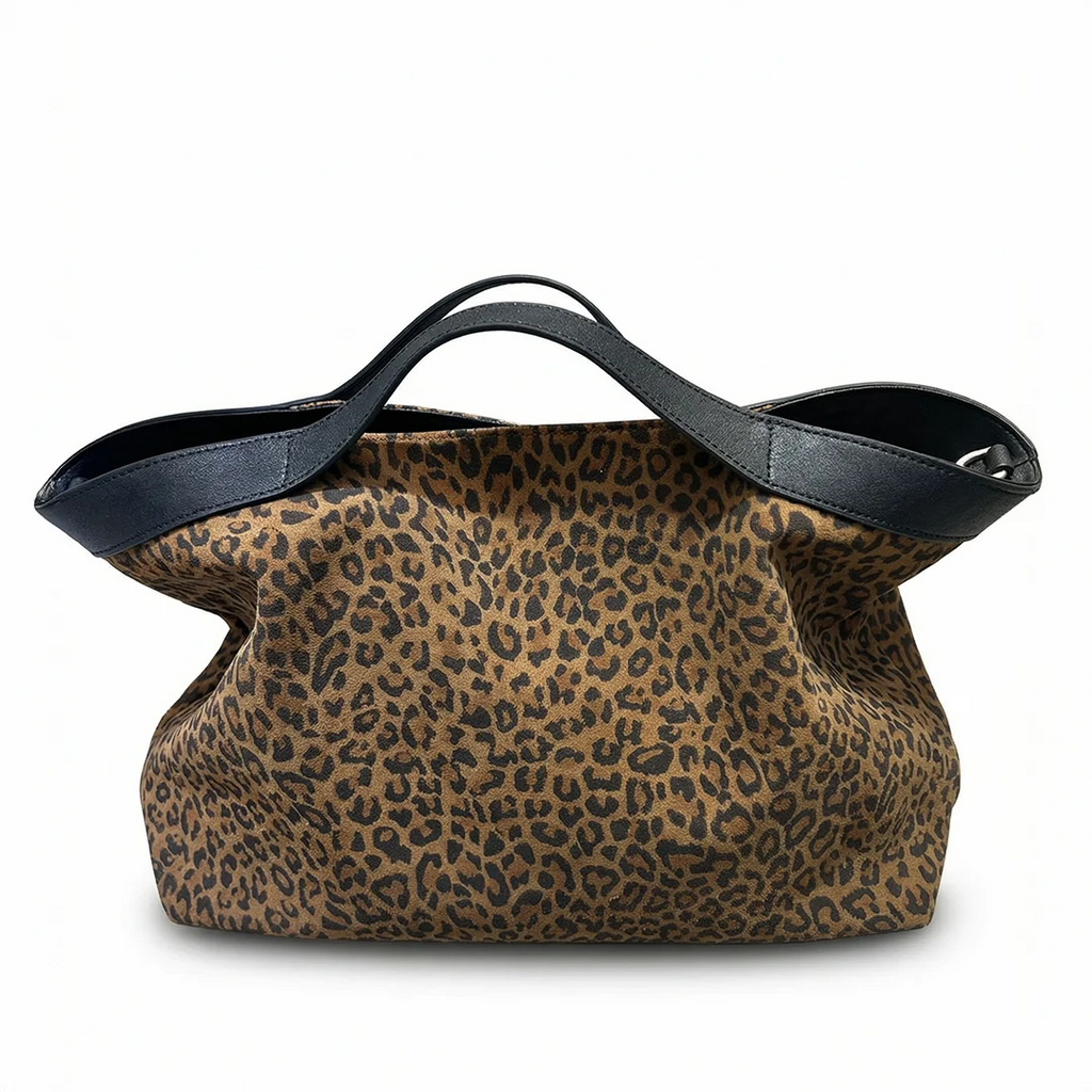 Suede Bag Women's handbags Leopard Leather Tote Bags  Luxury Designer Large Handbag New In Vintage Commuting Shoulder Crossbody
