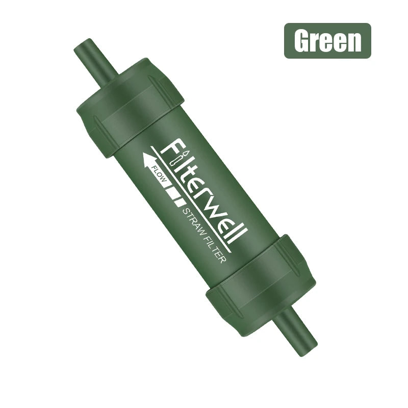 Westtune Outdoor Mini Water Filter Straw Camping Purification Portable Hiking Water Purifier for Survival or Emergency Supplies