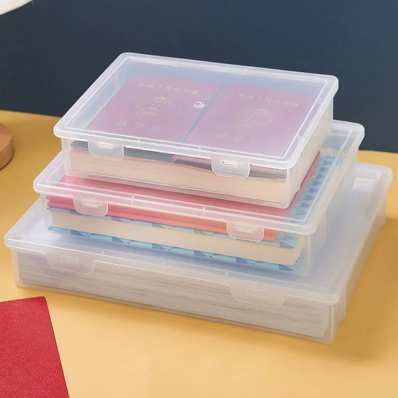 Plastic Box for Data Certificate Stationery Jewelry Portable Capacity Stationery Jewelry Large Capacity File Organizer Supplies