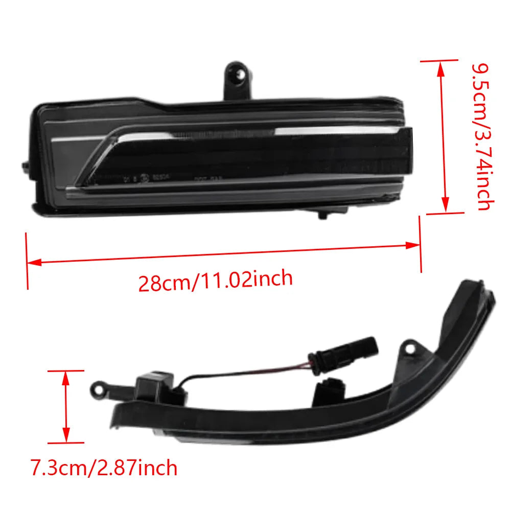 2Pcs Rear View Mirror Lights Left / Right For Dodge Ram 1500 DT 2019 2020 2021 2022 Rear View Mirror Light 68402096AA 68402097AA